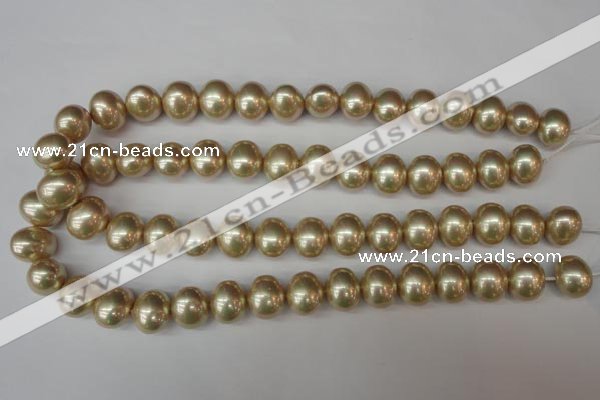 CSB802 15.5 inches 13*15mm oval shell pearl beads wholesale