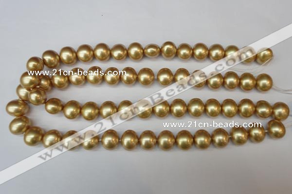 CSB804 15.5 inches 13*15mm oval shell pearl beads wholesale