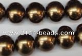 CSB806 15.5 inches 13*15mm oval shell pearl beads wholesale