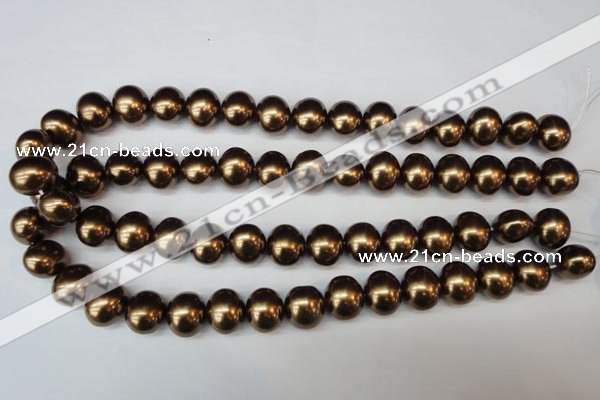 CSB806 15.5 inches 13*15mm oval shell pearl beads wholesale