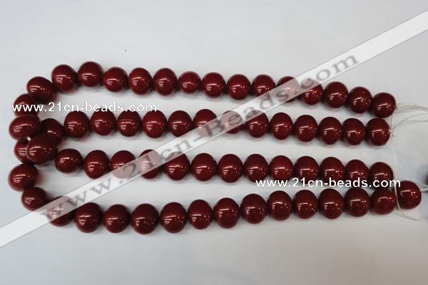 CSB811 15.5 inches 13*15mm oval shell pearl beads wholesale