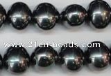 CSB816 15.5 inches 13*15mm oval shell pearl beads wholesale