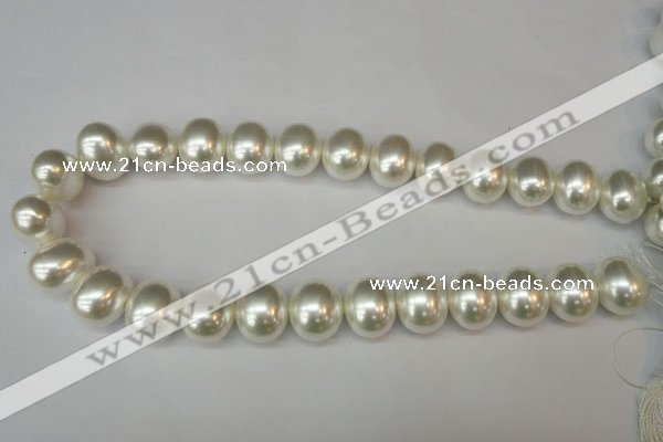 CSB826 15.5 inches 16*19mm oval shell pearl beads wholesale