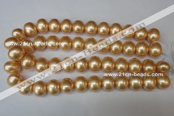 CSB827 15.5 inches 16*19mm oval shell pearl beads wholesale