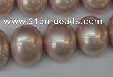 CSB829 15.5 inches 16*19mm oval shell pearl beads wholesale