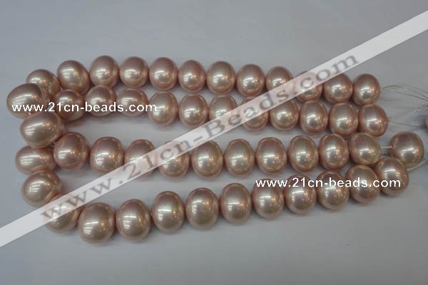 CSB829 15.5 inches 16*19mm oval shell pearl beads wholesale