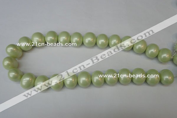 CSB831 15.5 inches 16*19mm oval shell pearl beads wholesale