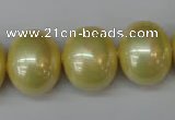 CSB832 15.5 inches 16*19mm oval shell pearl beads wholesale