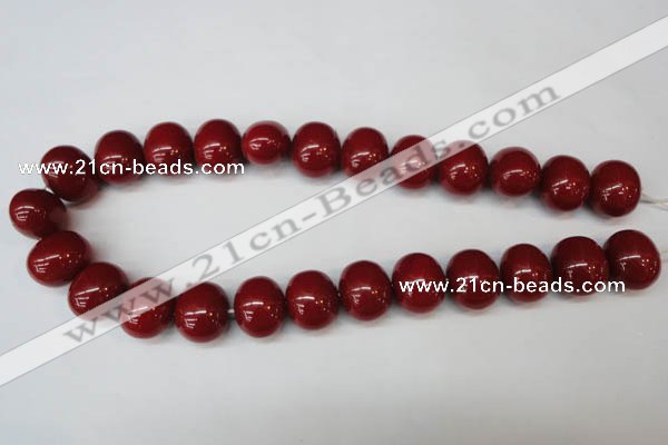CSB835 15.5 inches 16*19mm oval shell pearl beads wholesale