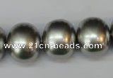 CSB836 15.5 inches 16*19mm oval shell pearl beads wholesale