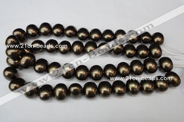 CSB837 15.5 inches 16*19mm oval shell pearl beads wholesale