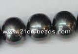 CSB838 15.5 inches 16*19mm oval shell pearl beads wholesale