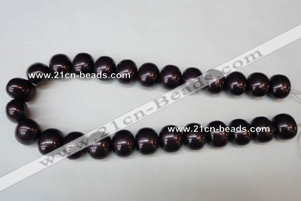 CSB839 15.5 inches 16*19mm oval shell pearl beads wholesale