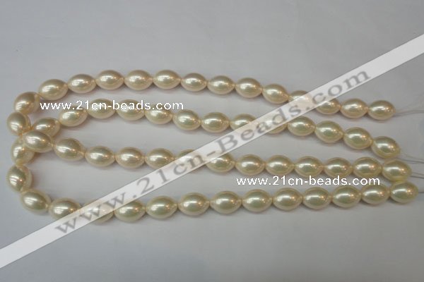 CSB845 15.5 inches 10*14mm rice shell pearl beads wholesale