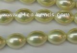 CSB846 15.5 inches 10*14mm rice shell pearl beads wholesale