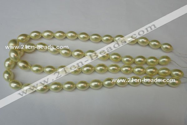 CSB846 15.5 inches 10*14mm rice shell pearl beads wholesale