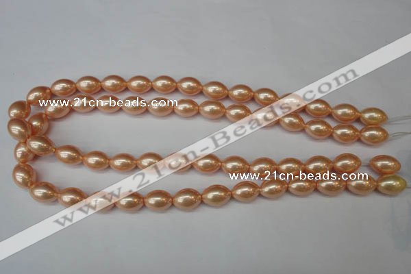 CSB848 15.5 inches 10*14mm rice shell pearl beads wholesale