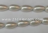 CSB855 15.5 inches 8*14mm teardrop shell pearl beads wholesale