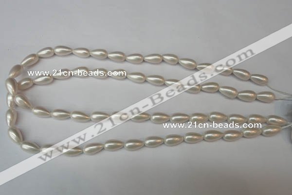 CSB855 15.5 inches 8*14mm teardrop shell pearl beads wholesale