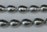 CSB860 15.5 inches 10*12mm teardrop shell pearl beads wholesale