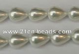 CSB862 15.5 inches 10*14mm teardrop shell pearl beads wholesale