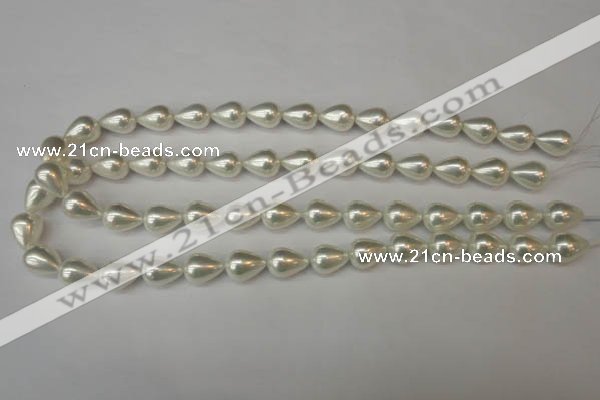 CSB862 15.5 inches 10*14mm teardrop shell pearl beads wholesale