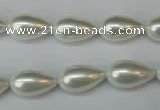 CSB864 15.5 inches 9*16mm teardrop shell pearl beads wholesale