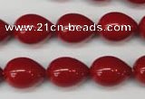 CSB869 15.5 inches 12*16mm teardrop shell pearl beads wholesale