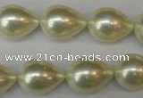 CSB873 15.5 inches 14*19mm teardrop shell pearl beads wholesale