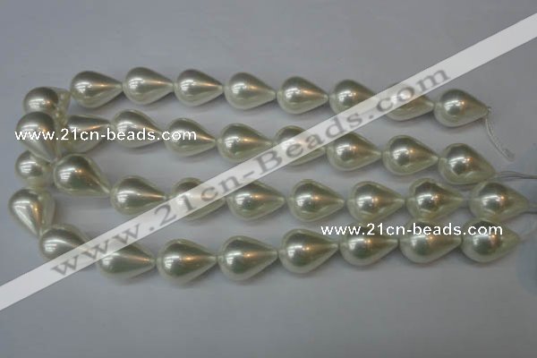 CSB875 15.5 inches 16*22mm teardrop shell pearl beads wholesale