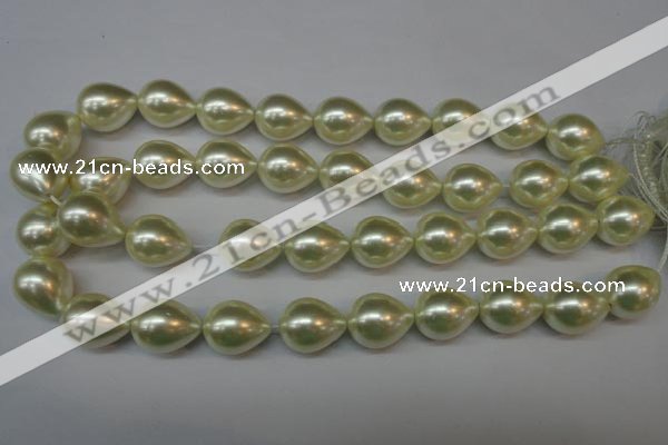 CSB876 15.5 inches 16*22mm teardrop shell pearl beads wholesale