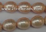 CSB886 15.5 inches 13*16mm whorl teardrop shell pearl beads wholesale