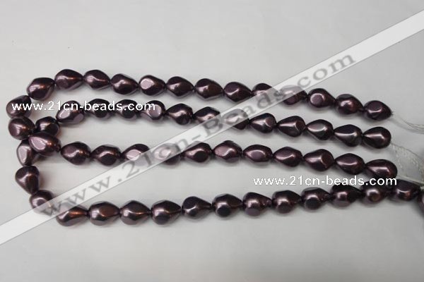 CSB891 15.5 inches 12*14mm teardrop shell pearl beads wholesale