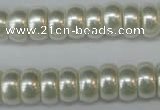 CSB900 15.5 inches 6*12mm rondelle shell pearl beads wholesale