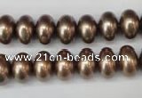 CSB905 15.5 inches 8*12mm rondelle shell pearl beads wholesale