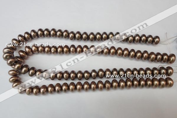 CSB905 15.5 inches 8*12mm rondelle shell pearl beads wholesale