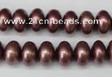 CSB906 15.5 inches 8*12mm rondelle shell pearl beads wholesale