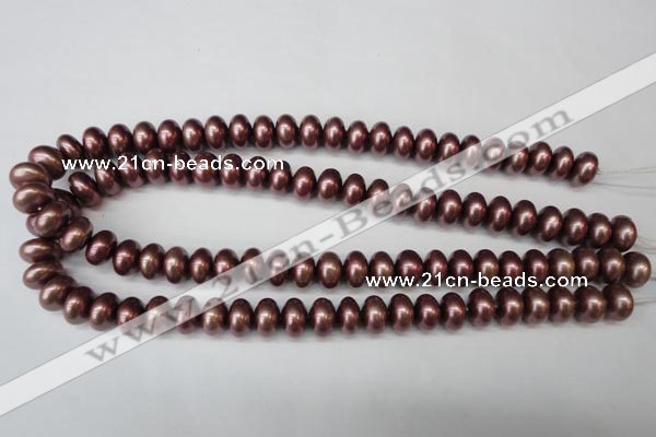 CSB906 15.5 inches 8*12mm rondelle shell pearl beads wholesale