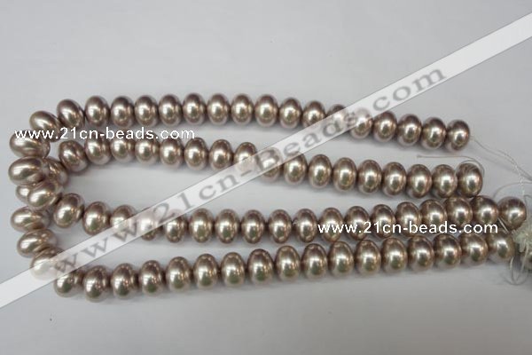 CSB908 15.5 inches 10*14mm rondelle shell pearl beads wholesale