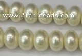 CSB910 15.5 inches 11*15mm rondelle shell pearl beads wholesale