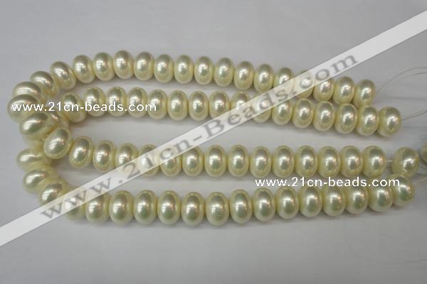 CSB910 15.5 inches 11*15mm rondelle shell pearl beads wholesale