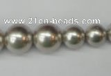 CSB921 15.5 inches 8mm - 14mm round shell pearl beads wholesale