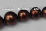 CSB924 15.5 inches 8mm - 14mm round shell pearl beads wholesale