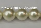 CSB931 15.5 inches 8mm - 16mm round shell pearl beads wholesale