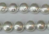 CSB940 15.5 inches 12mm flat round shell pearl beads wholesale