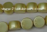 CSB948 15.5 inches 10*14mm drum shell pearl beads wholesale