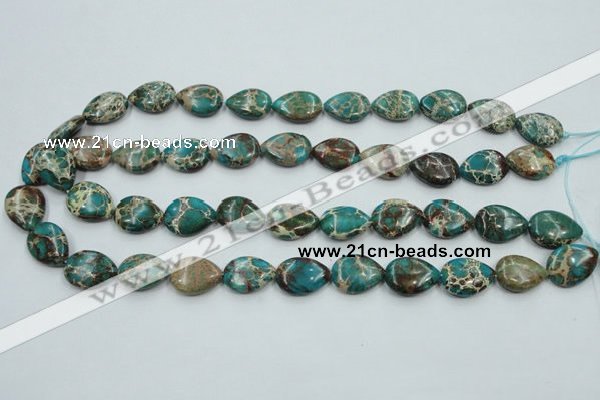 CSE11 15.5 inches 13*18mm flat teardrop natural sea sediment jasper beads