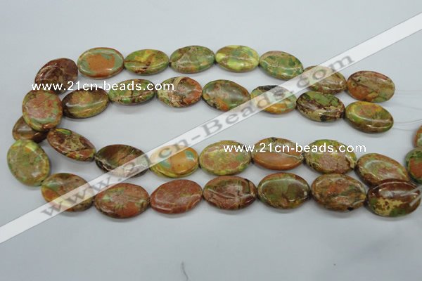 CSE125 15.5 inches 18*25mm oval dyed natural sea sediment jasper beads