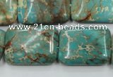 CSE16 15.5 inches 18*25mm rectangle natural sea sediment jasper beads