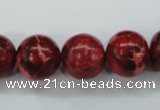 CSE167 15.5 inches 20mm round dyed natural sea sediment jasper beads